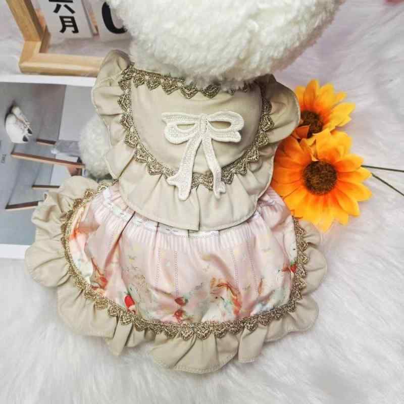 ドレス 男の子 女の子 夏 ロリータ プリンセス かわいい キュート 快適 ソフト ピンク ウサギ プリント..