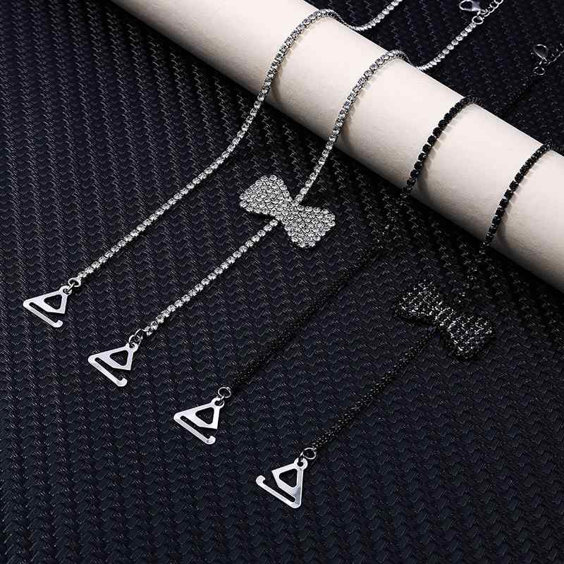 レディース ブラ 透明肩ストラップ 夏用 セクシー インナーアクセサリー 金属 ラインストーン 装飾 一文字領 美背 ナイロン 黒 銀 バックレス 軽量 伸縮性