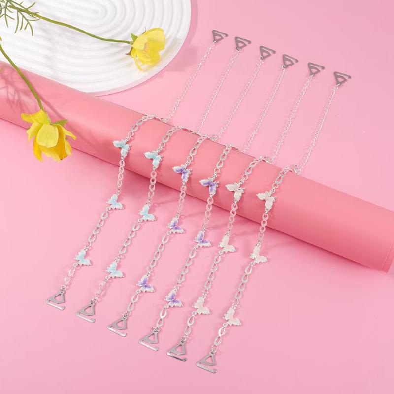 肩ストラップ 蝶型 調整可能 夏用 金属 美背内衣 一字肩 礼服飾り 色落ちしにくい カジュアル ストリー..