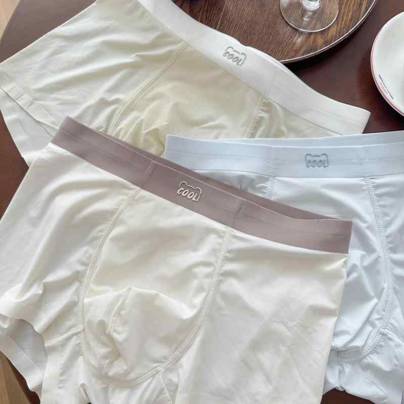 ボクサーパンツ メンズ 超薄 接触冷感 通気性 親肌 涼感 中腰 ナイロン レーヨン 黒 グレー ライトブルー オールシーズン 日常下着 伸縮性 軽量 吸湿 速乾 シームレス 肌着 インナー トランクス ボクサー ブリーフ 男性用 アンダーウェア