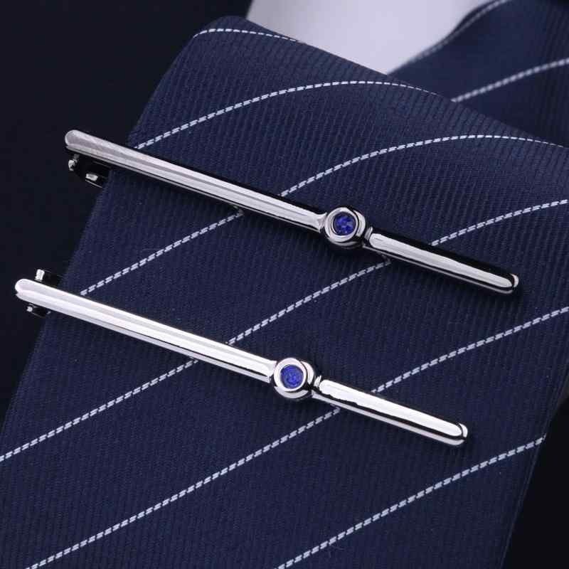 ネクタイピン メンズ レディース シンプル ビジネス フォーマル アクセサリー 金 銀 ガンメタル ブルー..