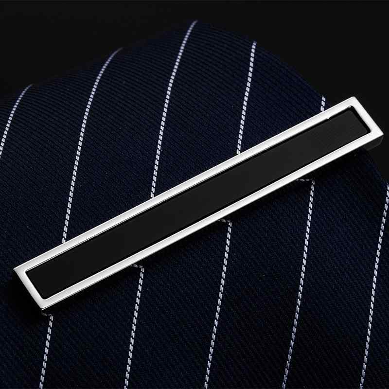 ネクタイクリップ メンズ レディース シルバー ゴールド ブラックアゲート 回転 ホロー ビジネス 通勤 ..