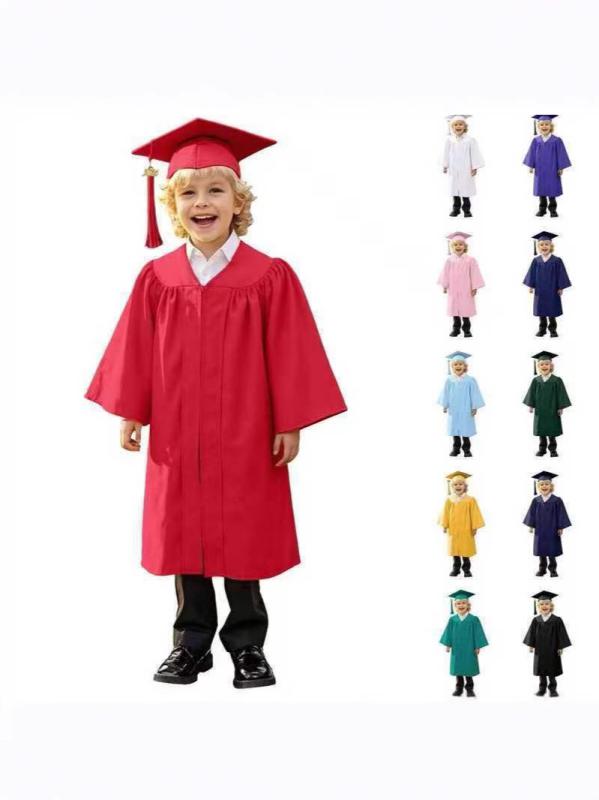 子供卒業服 男の子 女の子 学士服 ガウン 幼稚園 小学校 卒業式 フォト衣装 ダンス服 柔軟素材 ポリエ..