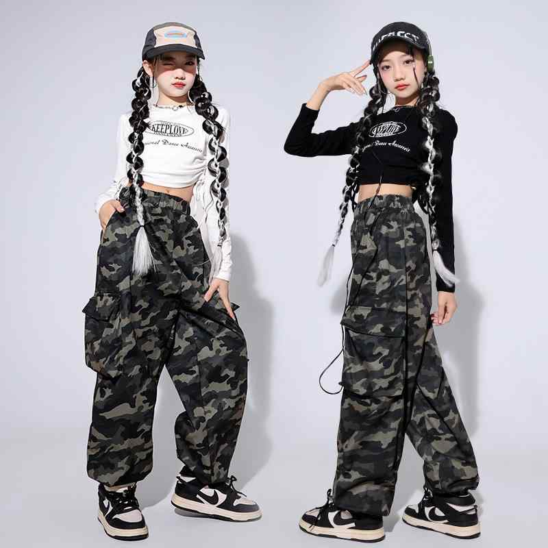 ダンス服 男の子 女の子 ゆったり ヒップホップ 速乾 綿 Tシャツ カジュアルパンツ セット 夏 ストリートダンス 衣装 白 黒 かっこいい 子供用 演出 レ...