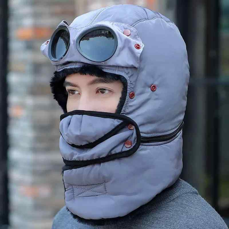 耳あて帽子 キッズ メンズ レディース ゴーグル 防風 アビエーター 眼鏡 保温 フリース 冬 スキー 自転..