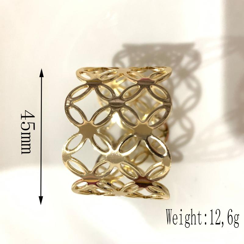 ナプキンリング シンプル 金属 透かし彫り 銅銭型 ステンレス 電気メッキ加工 金 銀 ホテル テーブル ..