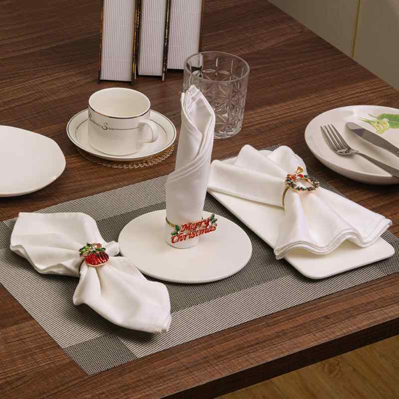 ナプキンリング 雪だるま トナカイ クリスマスツリー 雪の結晶 金属 テーブルデコレーション 冬 洋風 ..