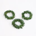 ナプキンリング クリスマス 冬 緑 松針 松葉 花輪 小型 PVC 素材 アメリカンスタイル テーブル 飾り キャンドルスタンド デコレーション パーティー お...