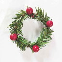 ナプキンリング クリスマス 飾り 赤い実 松の針 プラスチック PVC 緑 赤 テーブル コーディネート ホーム ダイニング 冬 季節 インテリア アクセント ...