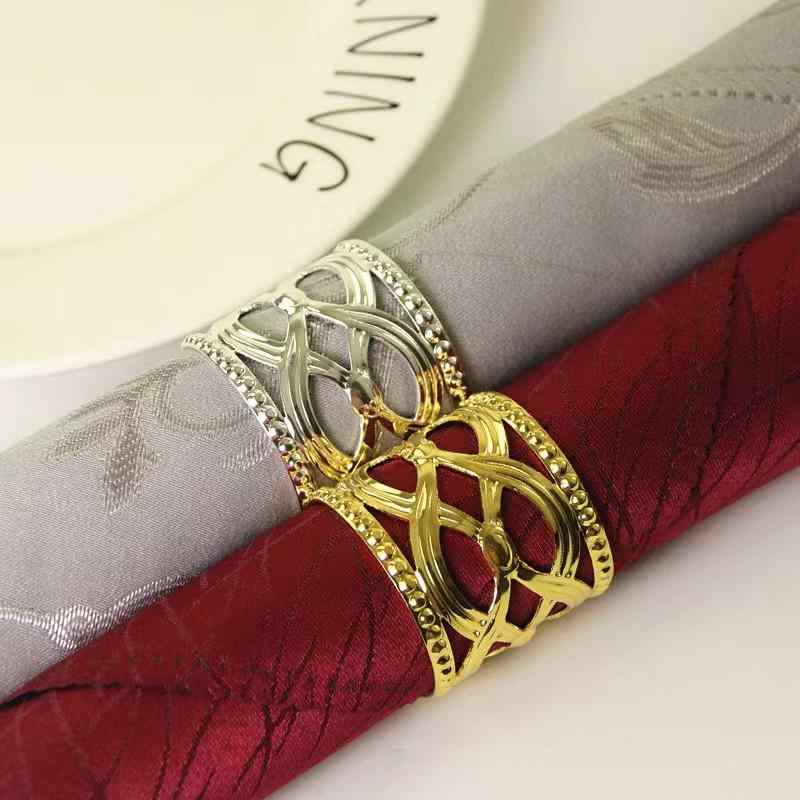 ナプキンリング ナプキンクリップ テーブル飾り 置き物 リボン 環境素材 クラシック 金 銀 ローズゴー..