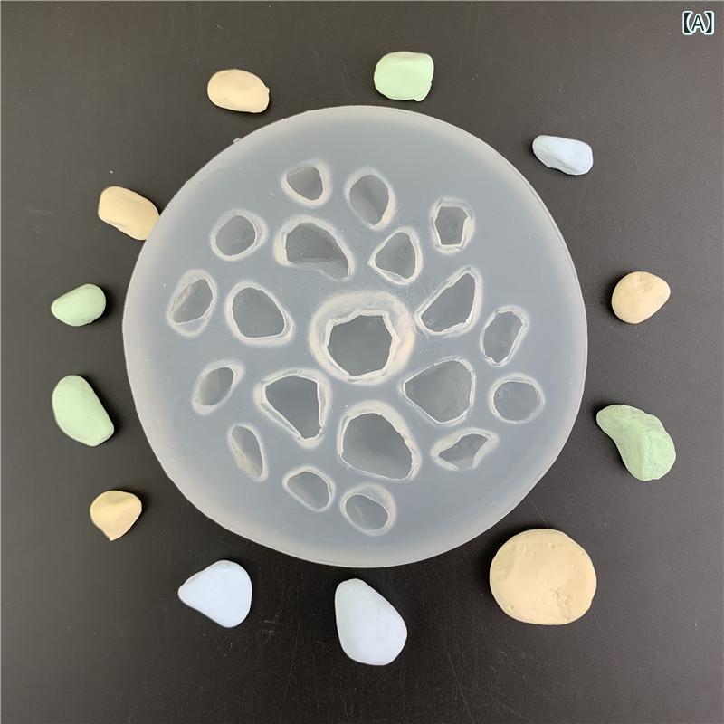 シリコンモールド チョコレート ケーキ デコレーション 小石 柔らか石 風 DIY ベーキング ツール 不規..