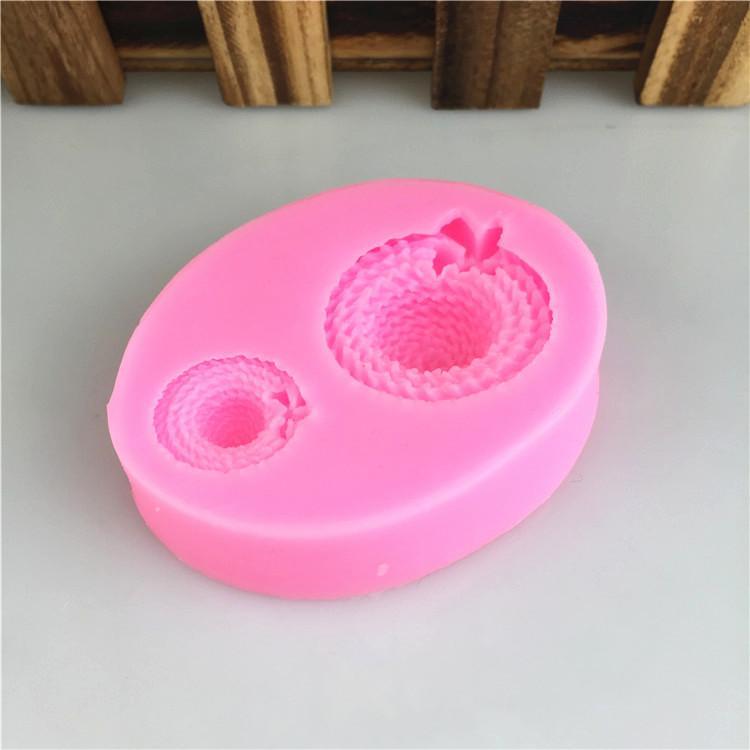 シリコンモールド ピンク ミニ 麦わら帽子 型 2 種類 サイズ違い 不規則 形状 ベーキング フォンダント..