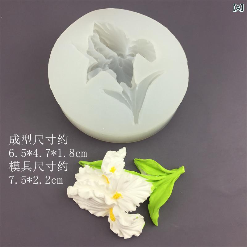 シリコン型 かわいい 花柄 ハイビスカス 鳳凰尾花 パターン ケーキ ベーキング 樹脂 ハンドメイド 石膏..