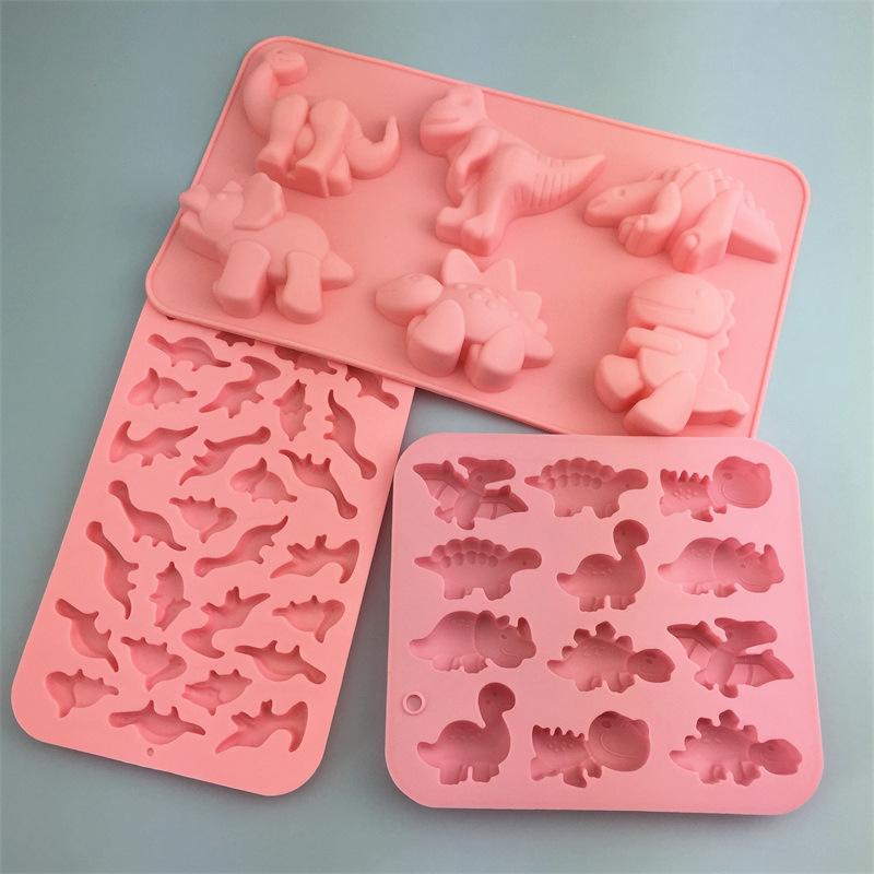 ベーキング モールド シリコン 恐竜 型 DIY 翼竜 ティラノサウルス QQ キャンディー グミ チョコレート アイス トレイ ツール