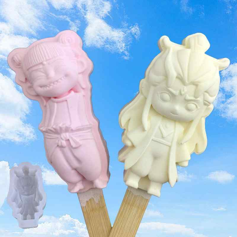 シリコンモールド 子供 アイスクリーム DIY 自作 ドリアン カートゥーン 夏 かわいい 不規則形状 半透..