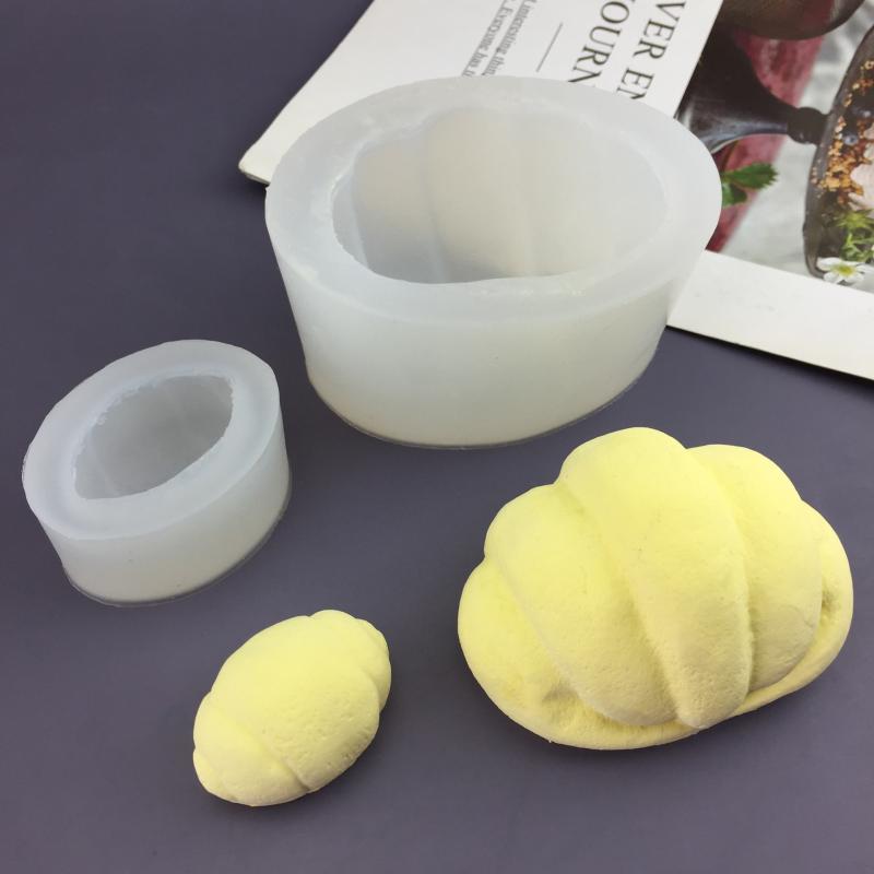 シリコンモールド 海塩パン巻き型 ベーキングツール 不規則形状 小型 大型 チョコレート成形 クラフト用 アロマキャンドル 石膏装飾 柔軟素材 耐熱シリコン お菓子 デコレーション型