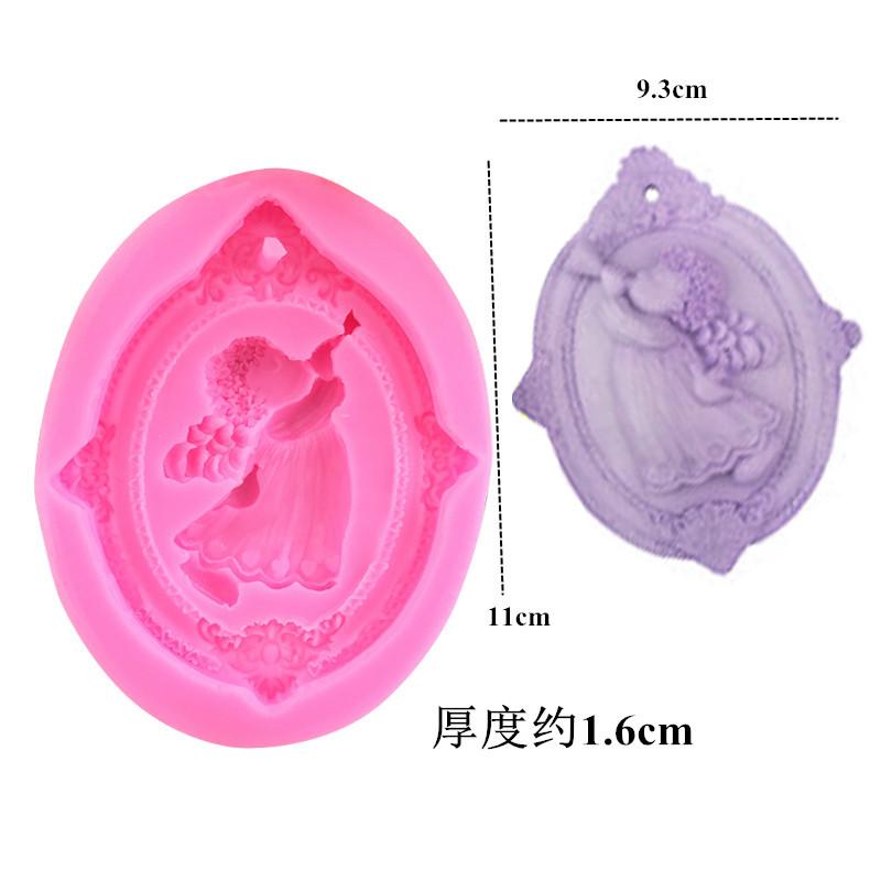 シリコンモールド おしゃれ かわいい 天使 角笛 浮き彫り アロマ ディフューザー カーハング ベーキン..