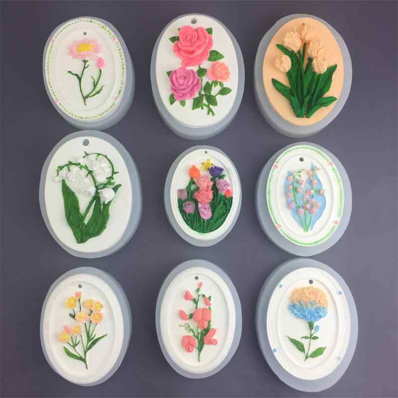 シリコンモールド 花柄 ハンギング型 ケーキ型 ベーキングツール クラフト 装飾 アロマディフューザー ..