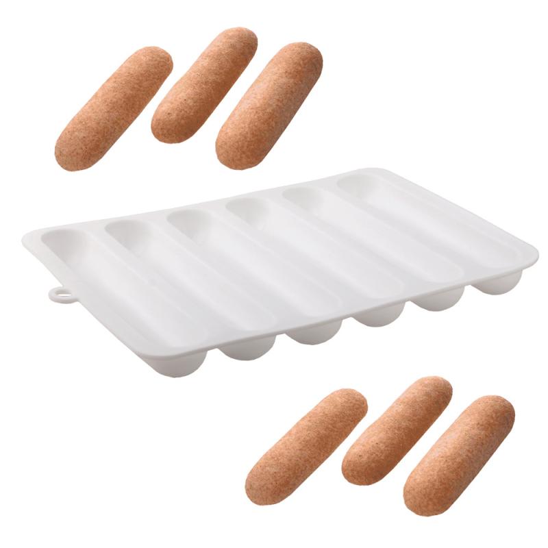 ケーキ型 シリコン製 白 不規則形状 エクレア シュークリーム フィンガービスケット レディフィンガー ..