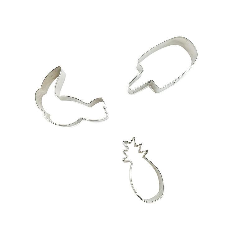 クッキー型 ステンレス インコ アイスキャンディー パイナップル セット DIY ベーキング カートゥーン ..