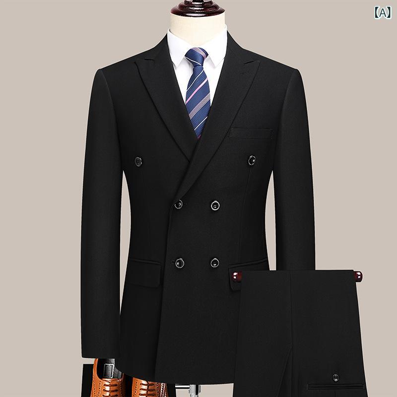 ・カテゴリ: アウター・スタイル: 韓国・主な素材: レーヨン30%・襟型: ノッチラペル・フロント: ダブルブレスト・スリット: サイドスリット・シルエット: スリム・厚み: 普通・装飾: ボタン・カラー: ブラック・サイズ展開: S、M、L、XL、XXL、XXXL、XXXXL