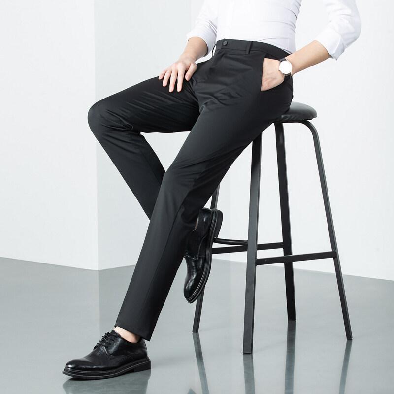 ・カテゴリ: ビジネスカジュアルパンツ・スタイル: 都会的・シルエット: ストレート・丈: ニーパンツ・ウエスト: ハイウエスト・フロント: ジップ・厚み: 薄手・柄: 無地・主な素材: ナイロン混紡・用途: カジュアル・裾: ストレート・加工: ノーアイロン・ディテール: ポケット・ストレッチ: ハイストレッチ・カラー展開: グレー、ブラック、ネイビー・サイズ展開: 29,30,31,32,33,34,35,36,38,40,42・性別: メンズ