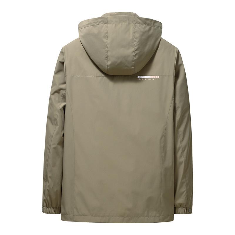 ジャケット メンズ フード 取り外し可能 スタンドカラー シングルブレスト ロングスリーブ 春秋 ポリエ..