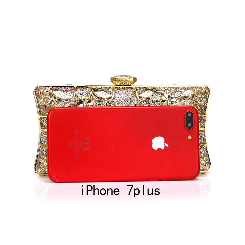 イブニングバッグ レディース 金属製 枕型 クラッチバッグ 横長 スクエア シークイン 蓋開閉 硬め ポリエステル内張り スマホポケット カードポケット 日常パーティー使い 赤 青