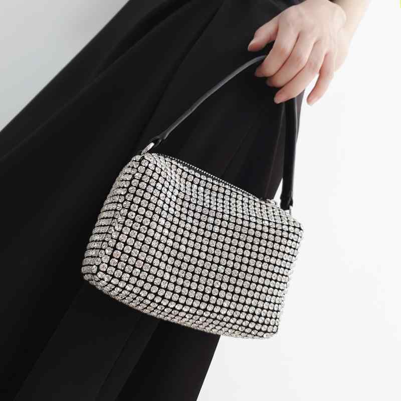 小方バッグ レディース ラインストーン 装飾 ハンドバッグ ショルダーバッグ イブニングバッグ 夏 トレ..