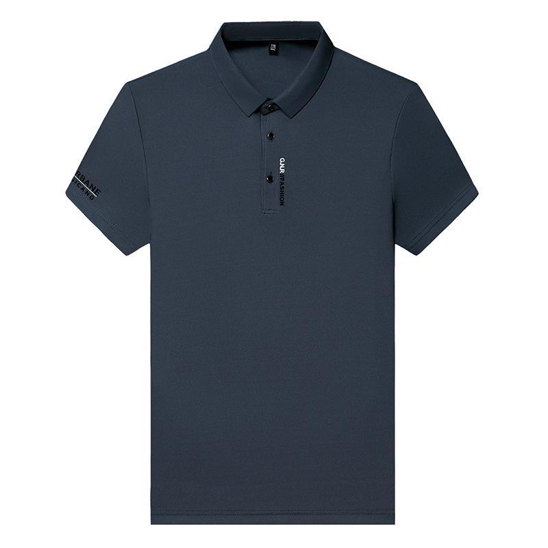 ポロシャツ メンズ 夏 半袖 折り襟 無地 スリムフィット 薄手 化学繊維混紡 ウォッシュ加工 スリット カジュアル ビジネス 通勤 普段使い グレー 赤 黒 トレンド おしゃれ 多用途