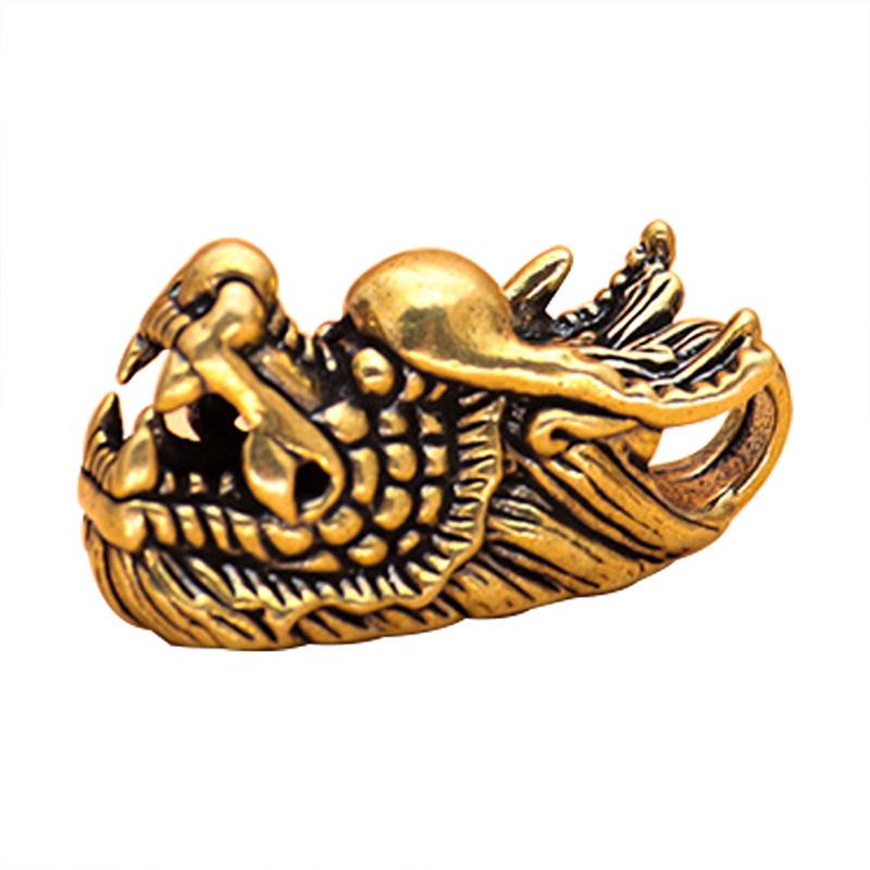 キーホルダー 龍の頭 黄銅製 レトロ クラシック 縁起物 ラッキーアイテム 車 鍵 アクセサリー チャーム..