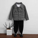 コート 男の子 秋冬 厚手 チェック柄 綿入れ ポリエステル 長袖 Vネック 韓国 英国風 トレンド 柔らかい 暖か 普段使い 子供服 短丈 アウター ジャケッ...