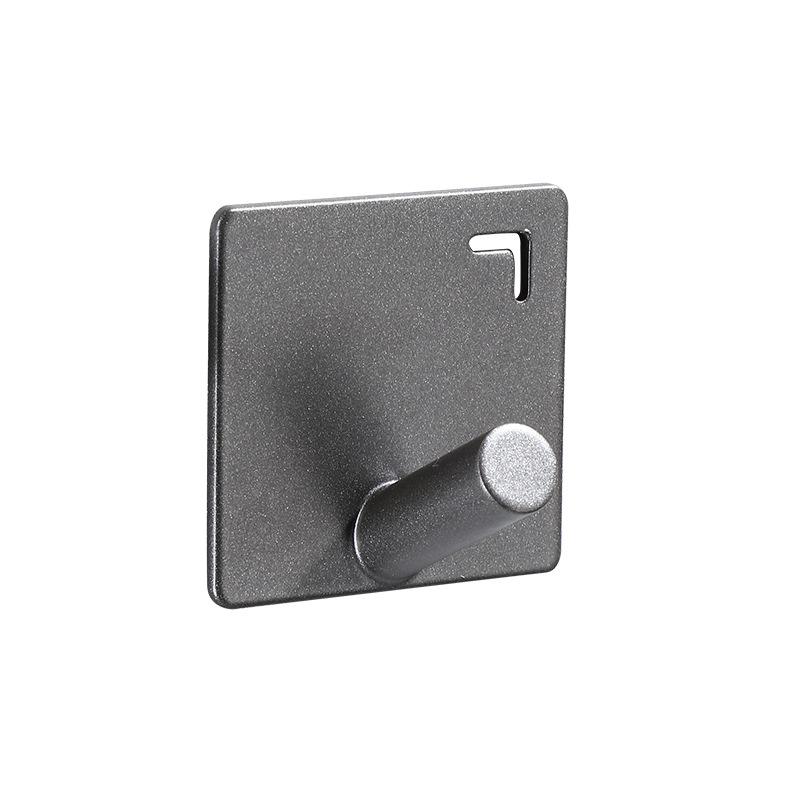 壁掛けフック グレー アルミニウム製 簡単取り付け 浴室収納 玄関収納 ドア裏掛け 衣類ハンガー 帽子フ..