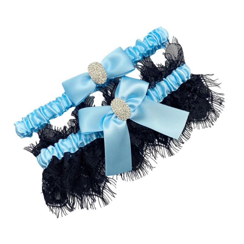 ガーターベルト レディース 蝶結び ジルコニア レース 結婚式 アクセサリー 脚輪 黒 白 青 夏 装飾 ウェディング ガーター ベルト 新婦 飾り 欧米風 かわいい 普段使い