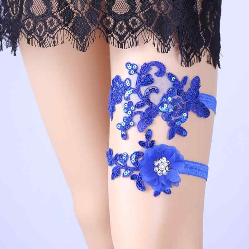 ガーター レディース レース ブルー 結婚式 アクセサリー ウェディングドレス 装飾 女性用 かわいい シンプル 普段使い