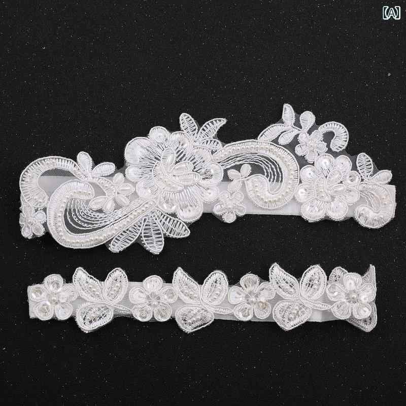 ガーターベルト レディース レース セクシー 伸縮性 高級感 ウェディング 太ももガーター アクセサリー 夏 結婚式 用途 欧米スタイル