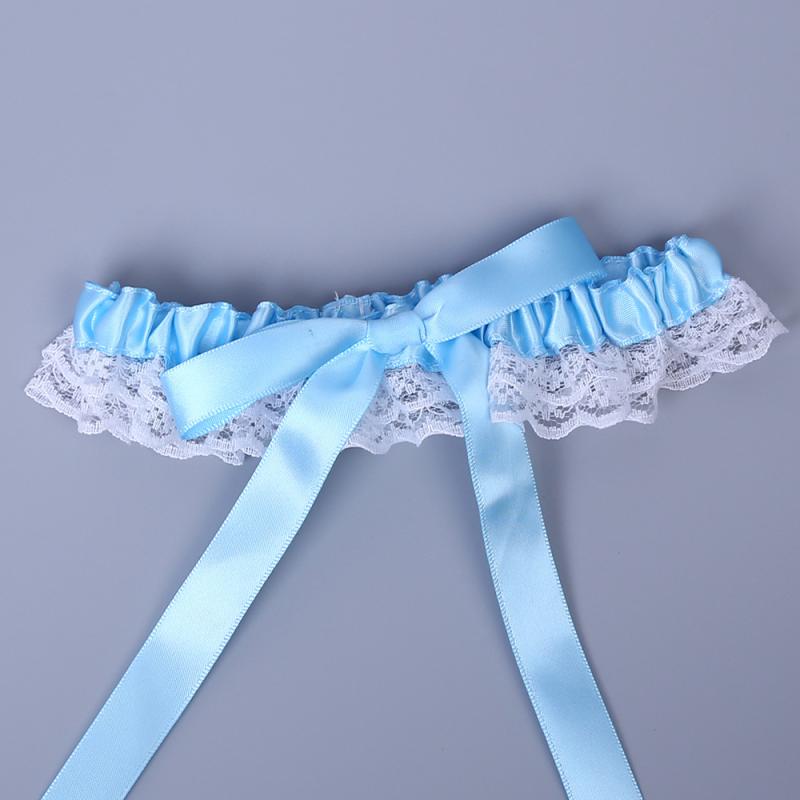 ガーター レディース ウェディング プリンセス レッグ バンド 欧式 新婦 結婚式 アクセサリー 装飾 吊り式 青 かわいい 普段使い