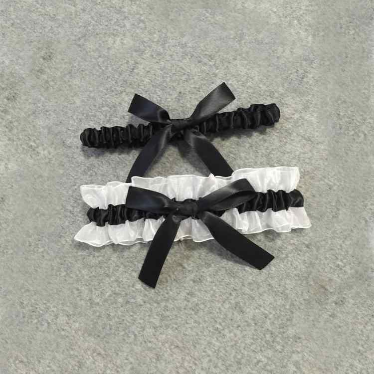 ガーター レディース 黒 レース 欧風 結婚式 プリンセス 大腿環 吊りストッキング ウェディング アクセ..