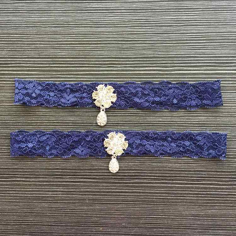 ガーター レディース レース ブルー ウェディング プリンセス 大腿環 脚飾り 結婚式 アクセサリー かわいい 写真撮影用 足元 おしゃれ 装飾品