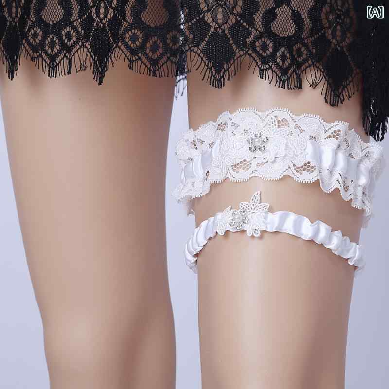 ガーターベルト レディース レース 白 伸縮性 ウェディング アクセサリー 結婚式 装飾品 ドレス 補完 かわいい 普段使い
