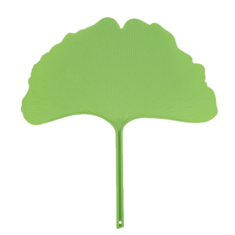 扇子 銀杏葉 プラスチック 耐用 夏用 学生 おしゃれ シンプル 文芸風 ミントグリーン 黄 涼しい 普段使い アウトドア 軽量 かわいい 形状 直線型 機能 風通し