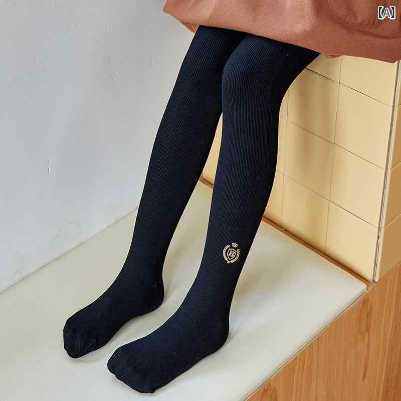 レギンス 女の子 秋冬 厚手 暖か 綿 通気性 条紋 純色 かわいい プリンセス トレンド 学生 ダンス インナー 外出 フルレングス シームレス 起毛 薄フリース 黒 グレー 白 スタイリッシュ