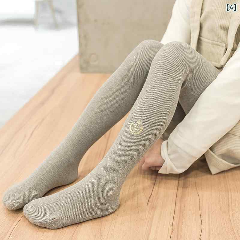 レギンス 女の子 キッズ 学生校服 インナー 春秋 綿素材 高密度 毛玉防止 韓国 ゴムウエスト 長丈 グレー ブラウン ブラック かわいい 普段使い 通学 室内外