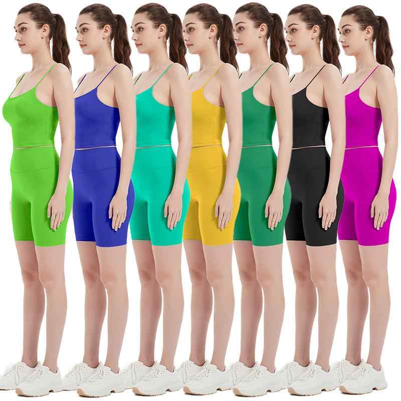 レディース ヨガハーフパンツ ハイウエスト タイト 吸湿速乾 ナイロン混紡 スパンデックス 伸縮性 ヒップアップ 無地 フィットネス ランニング ダンス ピラティス オールシーズン