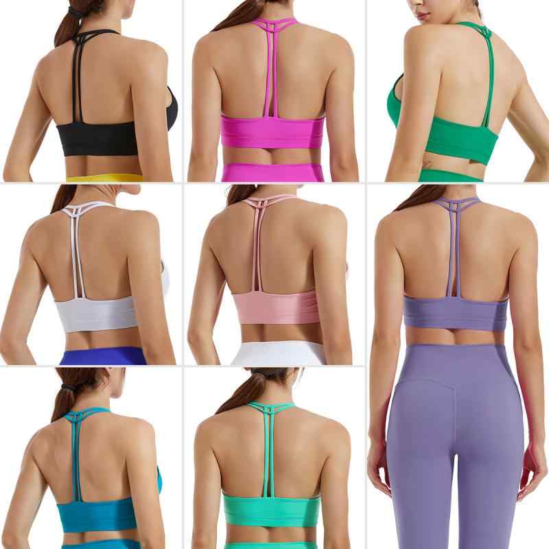 スポーツブラ レディース ノーワイヤー 胸パッド Yバック 美背 衝撃吸収 寄せ集め ヨガ フィットネス ..
