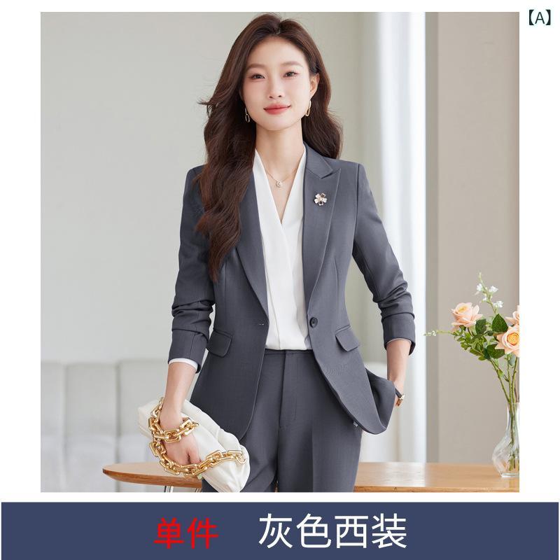 スーツ レディース グレー ネイビー 黒 高級感 セット 春 長袖 正装 面接 仕事 通勤 ポリエステル ストレッチ 大学生 ジャケット スカート パンツ 白 シャツ