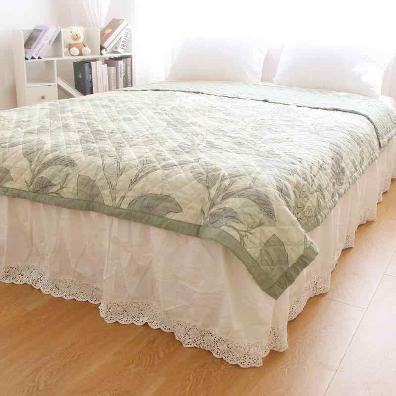 ベッドスカート 女の子 プリンセス風 かわいい 綿 水洗綿 アイボリー レースフリル 白 シングル ダブル..