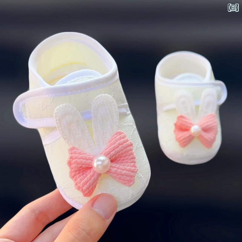 ベビーシューズ 女の子 春秋 プリンセス かわいい 歩き始め ソフトソール コットン...