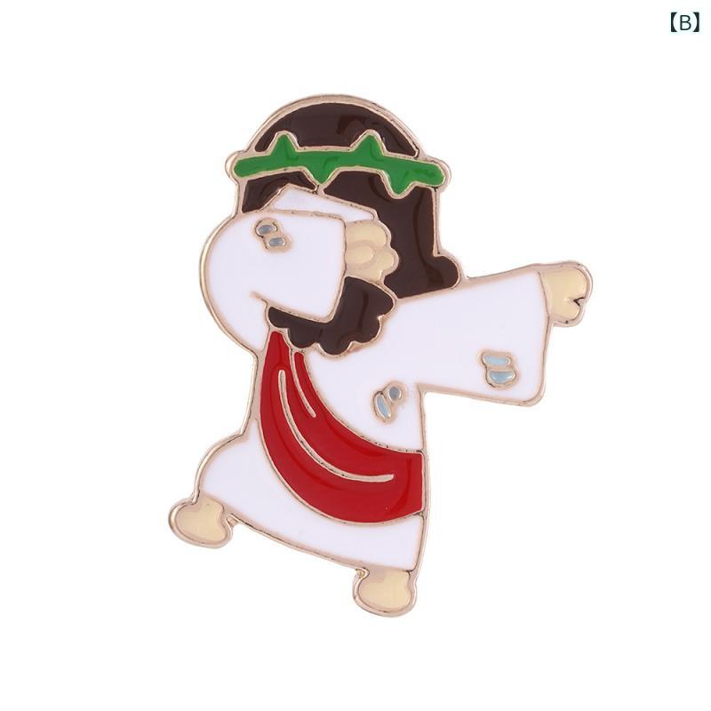 ブローチ キッズ 子供 かわいい イエス 子羊 動物モチーフ カートゥーン 合金 金属...