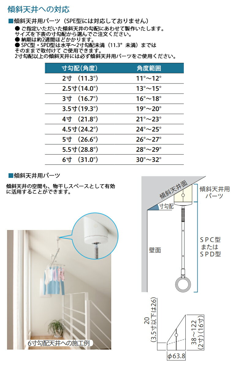 【川口技研】 ホスクリーン SPC用傾斜天井パーツ SPKT-1-W ホワイト 6寸